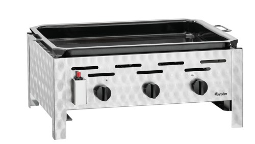 Gas Kombi Tischbräter TB1100PF 3 Brenner mit Grillpfanne
