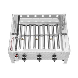 Gas Kombi Tischbräter TB1100PF 3 Brenner mit Grillpfanne