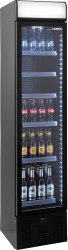 Getränkekühlschrank schwarz Werbetafel schmal...