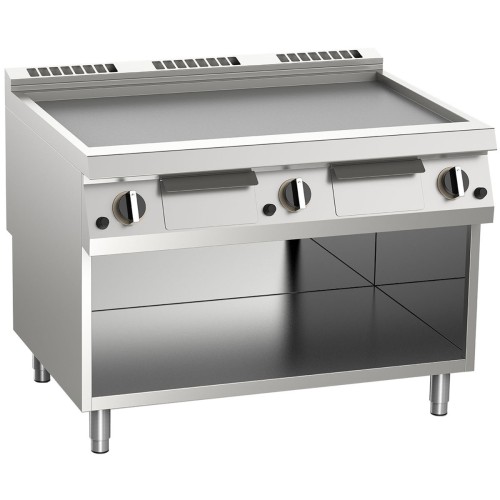 Elektro-Grillplatte glatt Chrom gebürstet Heizzonen B1200 OU