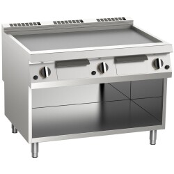 Elektro-Grillplatte glatt Chrom gebürstet Heizzonen...