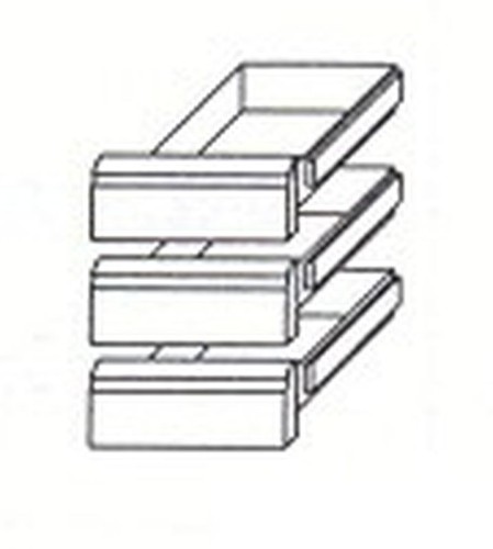 Schubladensatz 3 x1/3  GN 1/1 für Kühltisch Classic #1