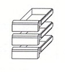 Schubladensatz 3 x1/3  GN 1/1 für Kühltisch...