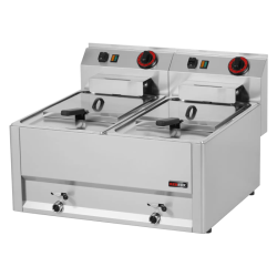 Elektro-Fritteuse 2 x 8 Liter Becken - Tischgerät