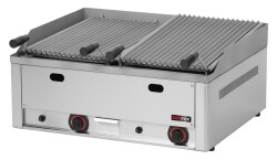 Gas Lavasteingrill 2 Heizzonen 13 kW Auftischgerät