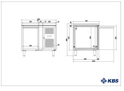 Kühltisch mit 1 Tür KT 110