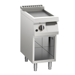 Gas-Grillplatte glatt 9 kW mit 1 Heizzone offener Unterbau
