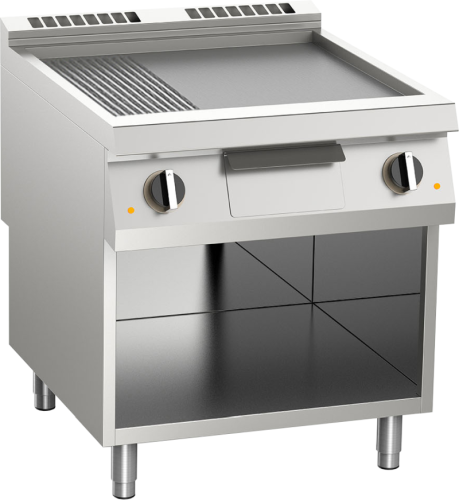 Elektro-Grillplatte 2/3 glatt + 1/3 gerillt 15 KW 2 Heizzonen
