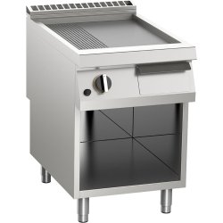 Gas-Grillplatte 2/3 glatt + 1/3 gerillt 14,0 kW offener...