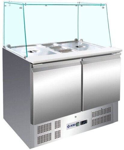 Saladette mit 2 Türen gerader Glasaufbau 908