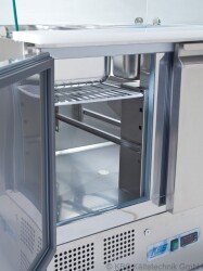 Saladette mit 2 Türen gerader Glasaufbau 908