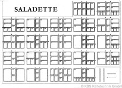 Saladette mit 2 Türen gerader Glasaufbau 908