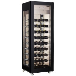 Weinkühlschrank schwarz auf Rollen Modell WK 81