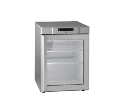 Edelstahl Kühlschrank mit Glastür COMPACT GR200...