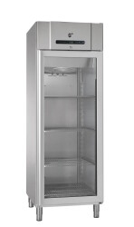 Edelstahl Kühlschrank mit Glastür COMPACT GR600...