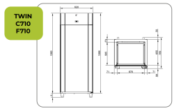 Edelstahl Tiefkühlschrank GN 2/1 quer MAXI F710 TWIN