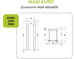 Edelstahl Tiefkühlschrank EN MAXI F510 EURO