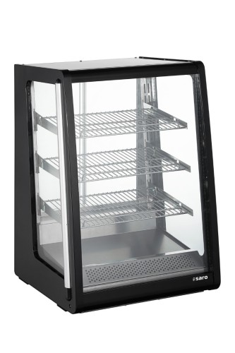Warmhaltevitrine schwarz Modell ALVA