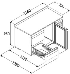 Kühltisch FRTSvg 7521 001 ohne Tischplatte
