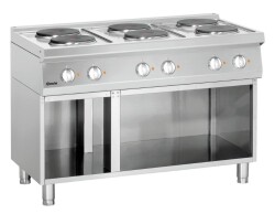 Elektroherd 6 Platten offener Unterbau - Serie 700