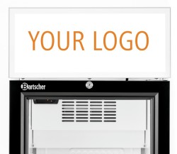 Glastürkühlschrank mit Werbedisplay GTK1-123