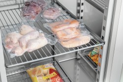 Edelstahl-Tiefkühlschrank mit 2 Türen auf Rollen TKGN2-212