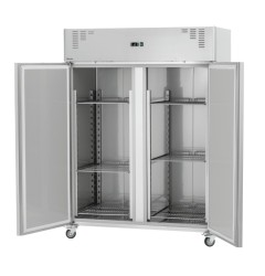 Edelstahl-Tiefkühlschrank mit 2 Türen auf Rollen TKGN2-212