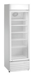 Glastürkühlschrank mit Werbedisplay 302L WB