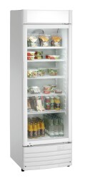Glastürkühlschrank mit Werbedisplay 302L WB