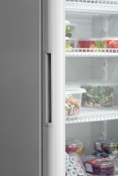 Glastürkühlschrank mit Werbedisplay 302L WB