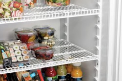 Glastürkühlschrank mit Werbedisplay 302L WB