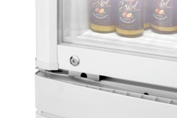 Glastürkühlschrank mit Werbedisplay 302L WB