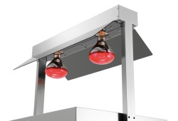 Wärmebrücke mit 2 Lampen und Warmhalteplatte I2WL801