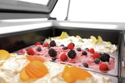 Auftisch-Eisvitrine mit Klappdeckel 4 x 6,5L-F