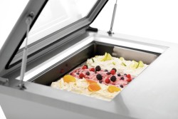 Auftisch-Eisvitrine mit Klappdeckel 4 x 6,5L-F