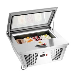 Auftisch-Eisvitrine mit Klappdeckel 4 x 6,5L-F