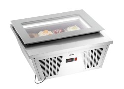 Auftisch-Eisvitrine mit Klappdeckel 4 x 6,5L-F