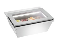 Auftisch-Eisvitrine mit Klappdeckel 4 x 6,5L-F