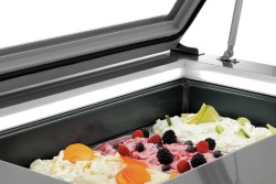 Auftisch-Eisvitrine mit Klappdeckel 4 x 6,5L-F
