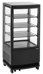 Mini-Kühlvitrine 75L2T schwarz