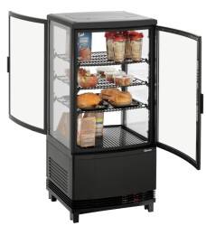Mini-Kühlvitrine 75L2T schwarz