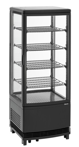 Kühlvitrine Rahmen schwarz vierseitig verglast