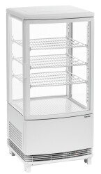 Mini-Kühlvitrine 75L2T weiß