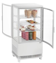 Mini-Kühlvitrine 75L2T weiß