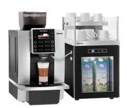 Milchkühlschrank und Tassenwärmer Kombigerät