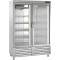 Edelstahlkühlschrank 2 Glastüren KU 1300 G