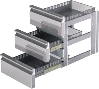 Schubladensatz 3 x 1/3 GN 1/1 KT Serie