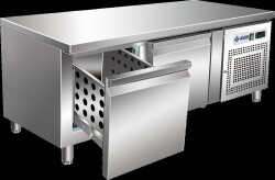 Unterbaukühltisch mit 2 Schubladen aus Edelstahl