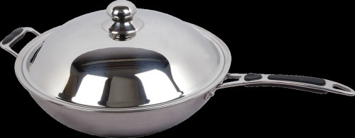 Induktions-Wokpfanne Ø360 mm mit Halte- und Soft-Grip Griff