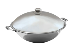 Induktions-Wokpfanne Ø400 mm mit 2 Haltegriffen